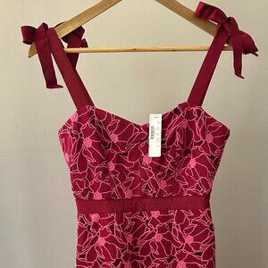 J.Crew Eyelet midi dress with flounce hem